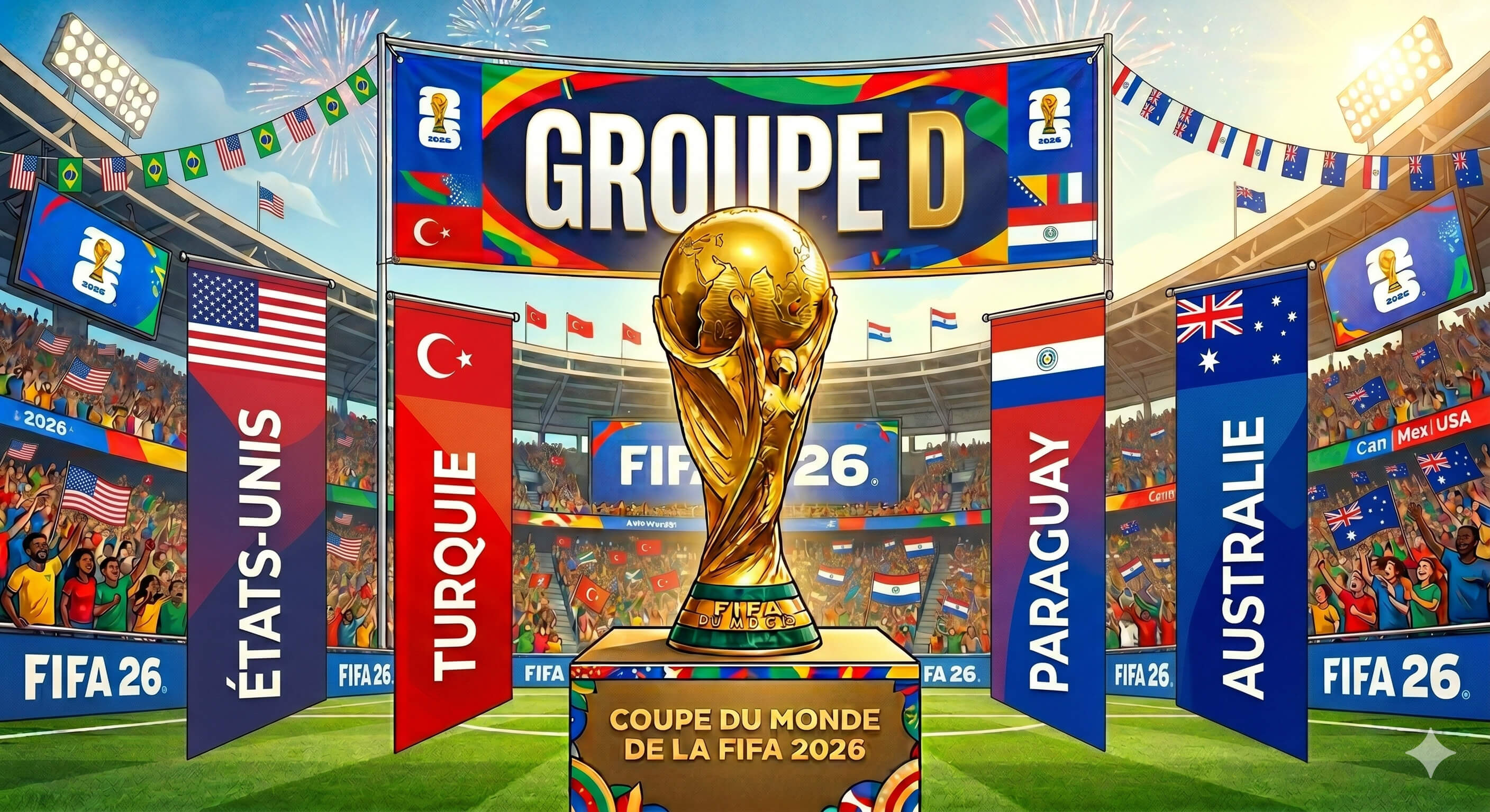 Groupe D de la Coupe du Monde 2026 : analyse, cotes et pronostic (États-Unis, Turquie, Paraguay, Australie)